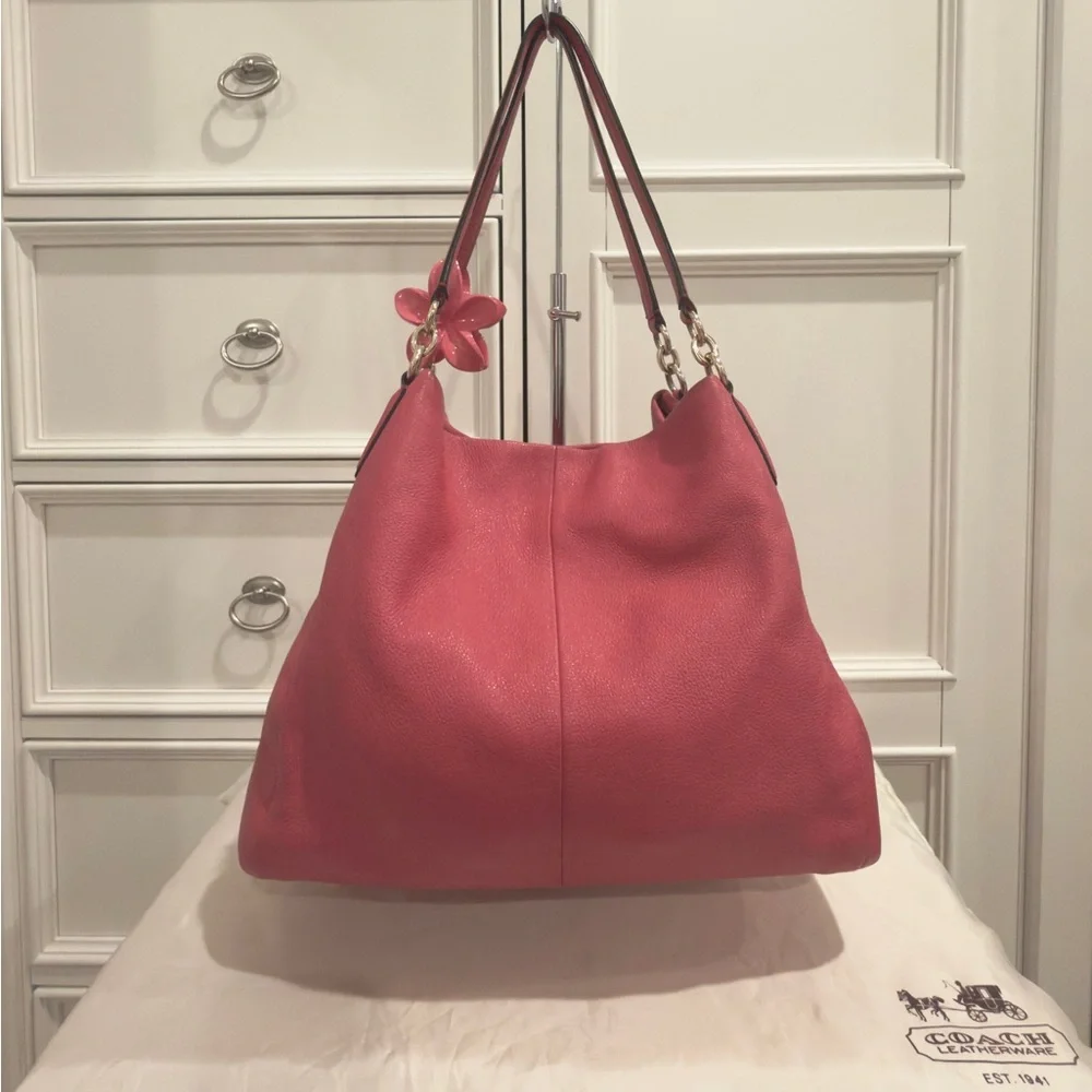 💖 SOLD - Coach Madison Phoebe Pink Leather Hobo Shoulder Bag - Picture 3 of 17